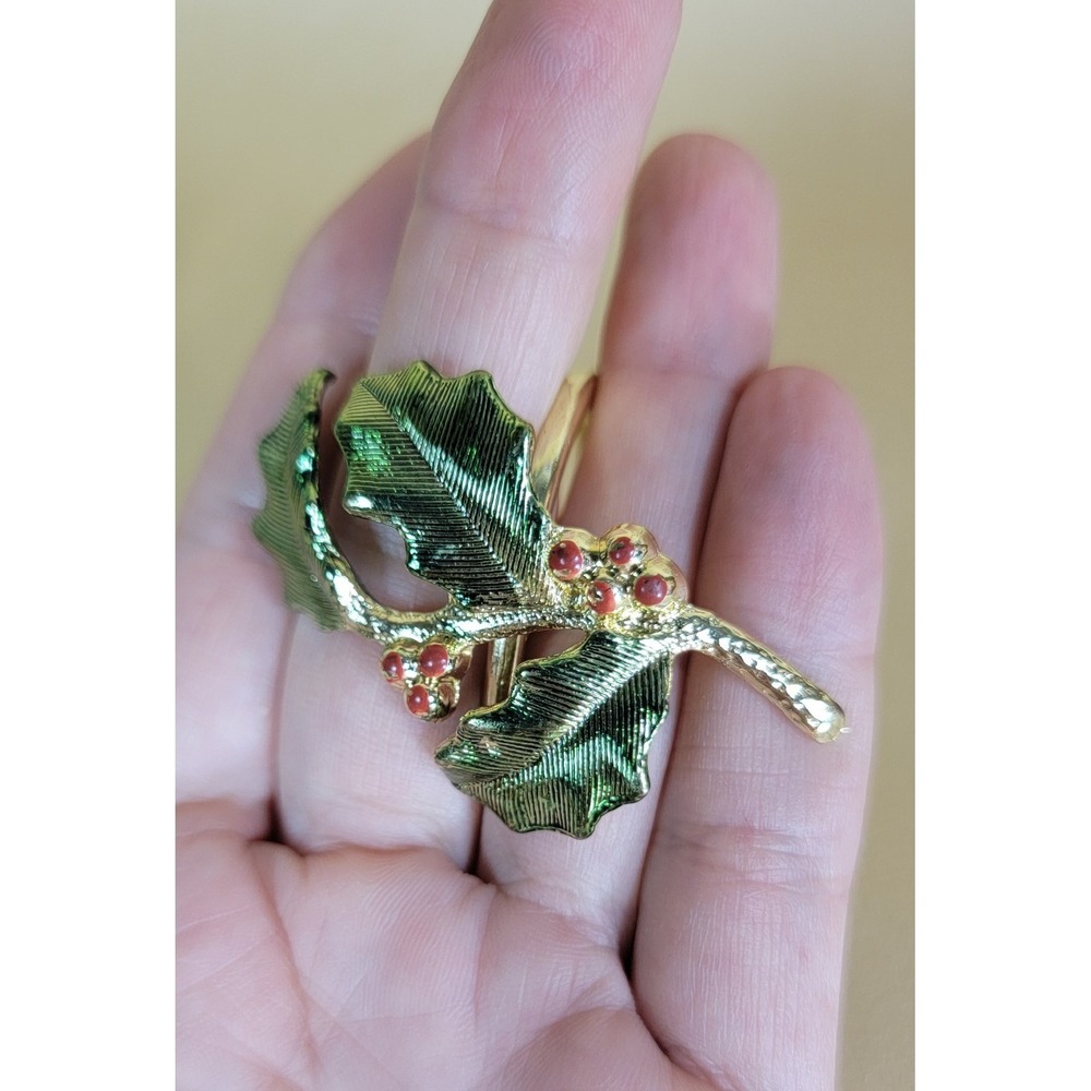 Lenox Gold Holly & Berries Napkin Ring Replacement Single Ring, One Ring